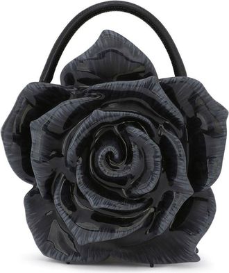 Dolce & Gabbana Dolce Box rose-motif tote bag - women - Calf Leather/Lamb Skin/Polyester - One Size - Grey