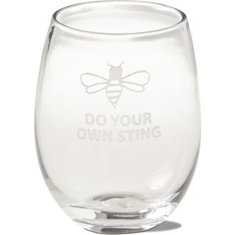 Tag Do Your Own Sting Stemless Wine Glass Clear Drinkware at Nordstrom