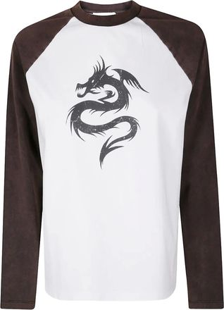 Coperni Dragon raglan-sleeve T-shirt - White