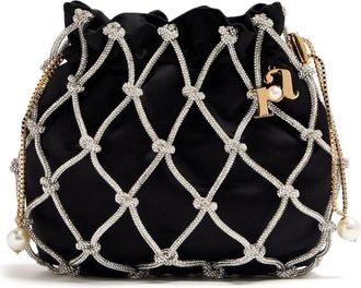 Rosantica Selene Capri velvet shoulder bag - women - Velvet/Brass - One Size - Black