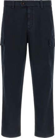 Brunello Cucinelli Blue Straight Cargo Pants