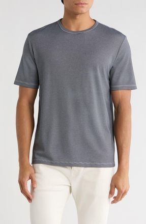 Vince Feeder Stripe Crewneck T-Shirt in Coastal/White at Nordstrom Rack, Size Xx-Large