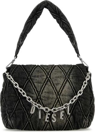 Diesel Charm-D M Schoudertas - Dames - Schoudertassen - Zwart - ONE Size - Katoen - Tassen