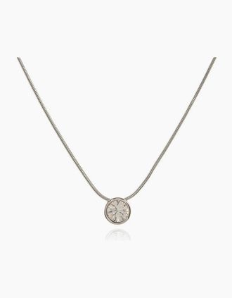 Cachet London Womens Cachet London Solitaire Silver Pendant