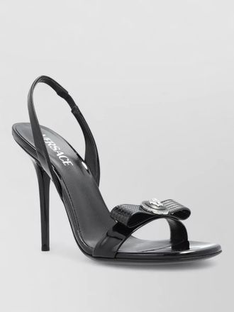 Versace leather medusa-bow slingback sandals