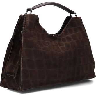 Gianni Chiarini Tassen, Dames, Bruin, ONE Size, Wol, Bruine Schoudertas Aurora 11846