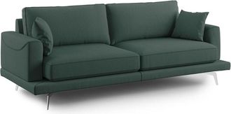 Divani.Store Dorian Sof&aacute; Moderno De Tela Suave Y Antimanchas 218 Cm Verde