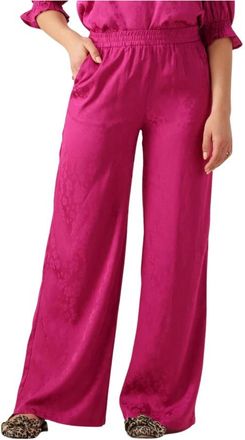 Ydence Fuchsia Broek Robin - Dames - Wijde Broeken - Roze - XS - Broeken