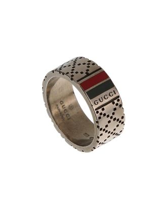 Gucci Silver Diamantissima Enamel Ring