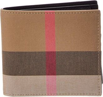 Burberry Check Canvas Bifold Wallet