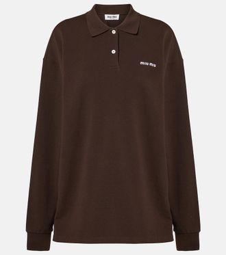 Miu Miu Cotton piqu&eacute; polo shirt