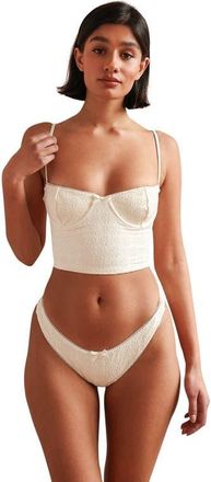 Dippin' Daisy's Swimwear Monet Super Cheeky Bottom in Creme at Nordstrom, Size X-Large
