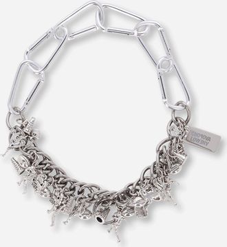 Chopova Lowena Sports Fan Carabiner Necklace Silver