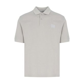 Stone Island Polo Shirts, male, Gray, Size: L Ghost Patch Logo Polo