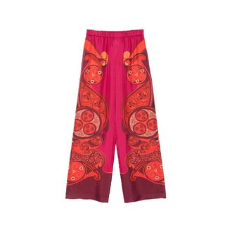 La DoubleJ Palazzo Broek - Dames - Broeken - Roze - Maat: M Zijde