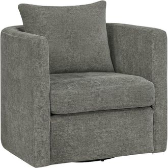 Comfort Pointe Sheldon Grey Swivel Barrel Chair