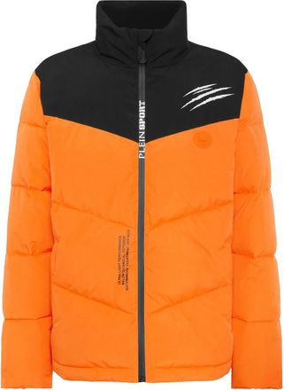 Plein Sport Puffer Jacket Scratch - Heren - Ski Jassen - Oranje - L - Fitness