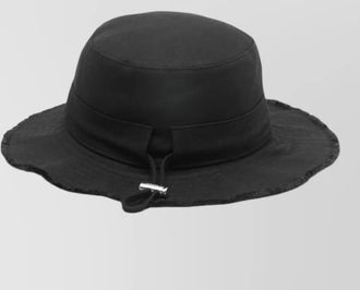 Jacquemus artichaut flat crown hat frayed brim