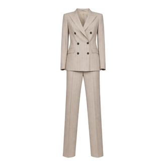 Tagliatore Dresses - female - Tagliatore - Double Breasted Suits - Beige - XL - Suits