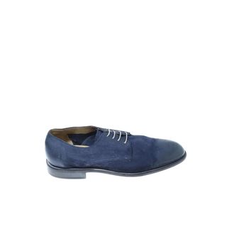 Moma Laced Shoes, male, Blue, Size: 8 1/2 US Derby Liscio