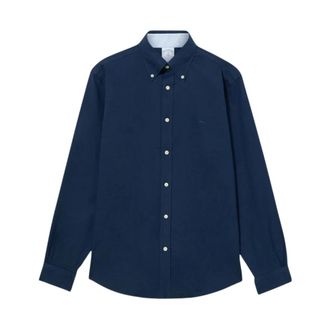 Brooks Brothers Regular Fit Oxford Non-Iron Button Down Shirt - Heren - Casual Overhemden - Blauw - S - Katoen - Overhemden