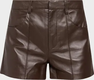 Ramy Brook Aurea Leather Shorts