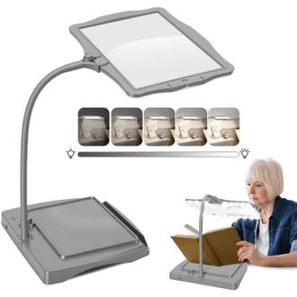 OEM Lupa Grande De 10 Aumentos Con Luz Y Soporte, 48 Led, Brillo Ajustable, Brazo Flexible, L&aacute;mpara De Escritorio, Lupa Grande Para Lectura, Costura Y Man