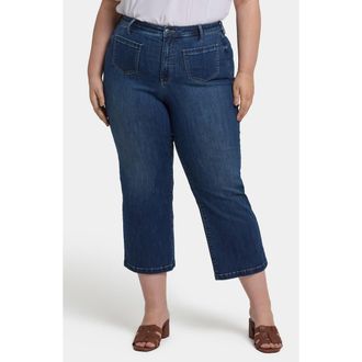 NYDJ Coco Cool Embrace Crop Wide Leg Jeans in Rio Rapids at Nordstrom, Size 18W