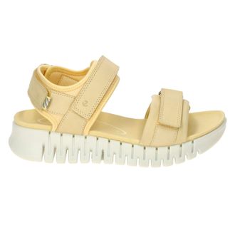 Ecco Ecco Gruuv Sol Leather Textile Womens Slingbacks Sandals - Straw - Size:UK 5-5.5