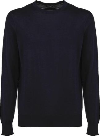 Ermenegildo Zegna Blauwe Kasjmier Zijde Trui Itali&euml; Gemaakt - Heren - Cashmere truien - Blauw - 2XL - Kasjmier - Truien & Vesten