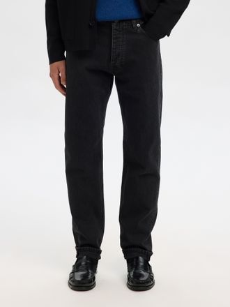 Selected Slim-fit-Jeans SELECTED SLH175-SLIM BEN KORI JEANS NOOS, Herren, Gr. 28, L&auml;nge 32, blau (schwarz denim detail:201), Denim/Jeans, Obermaterial: 99% Bau