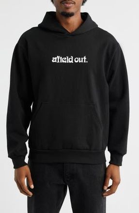 Afield Out Abyss Logo Cotton Fleece Graphic Hoodie in Black at Nordstrom Rack, Size X-Large