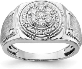 Diamond2Deal 14k White Gold Lab Grown Diamond Wedding Band Ring 1/2Ct Clarity- VS Color- G-H