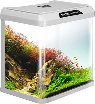 OEM Acquario Kruger Meier Como Da 16 Litri - Set Acquario Bianco