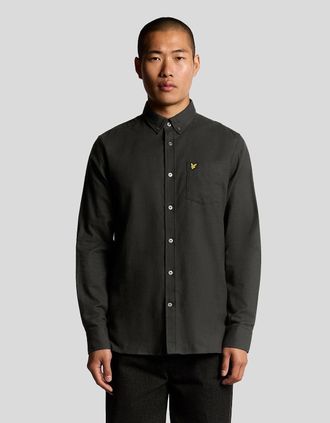 Lyle & Scott Lyle And Scott Mens Button Down Flannel Shirt - Black - Size: Regular/34