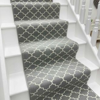 Runrug Stair Runner Carpet for Staircases - Soft & Comfy, 9mm - Avanti in Light Grey | Size: 70 cm x 570 cm