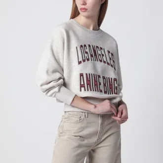 Anine Bing Felpa Harry Shrunken La beige m&eacute;lange
