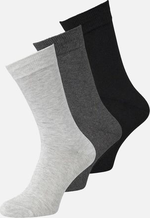 Jack & Jones Mens Jack & Jones Bamboo Socks 3 Pack - Black/ LGM/ DGM - Black/Black