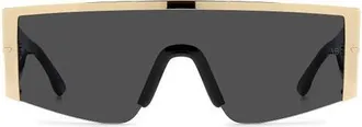 Victoria Beckham VB 7015/S 99mm Oversize Shield Sunglasses in Gold Black/grey at Nordstrom