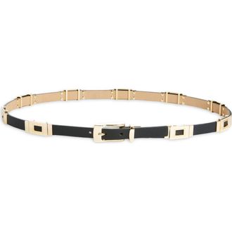 B-Low The Belt Roma Leather Belt in Black Gold at Nordstrom Rack, Size X-Small