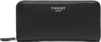 Twin-Set logo-appliqué wallet - Black