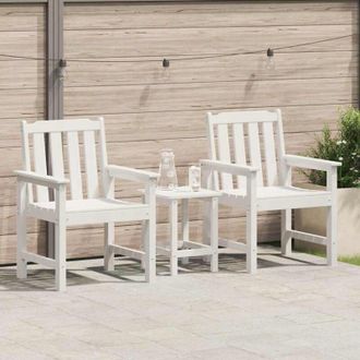 vidaXL Silla De Comedor De Jard&iacute;n. 2 Pcs Blanco 65.5 X 59 X 88cm Vidaxl