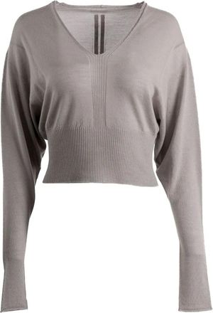 Rick Owens Top con scollo a V - Marrone