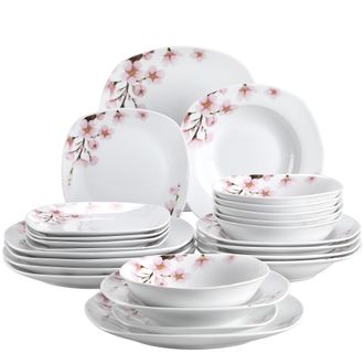 OEM Juego De Vajilla De Porcelana, Apto Para 12 Personas, 24 Piezas