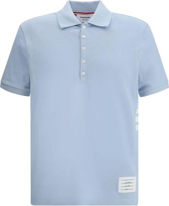 Thom Browne Blue Cotton Polo Mens Shirt