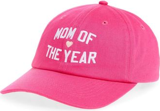 Favorite Daughter Mom of the Year Cotton Twill Baseball Cap in Pink at Nordstrom