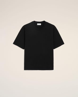 Ami Black Cotton Embossed Ami De Coeur T-shirt Black - XXXL - Unisex