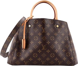 Louis Vuitton Brown Monogram Canvas Montaigne Mm (Authentic Pre-Loved)
