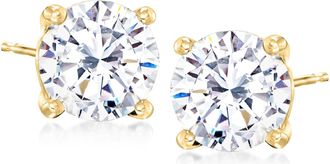 Ross-Simons CZ Stud Earrings in 14kt Yellow Gold