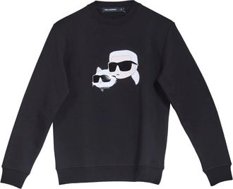 Karl Lagerfeld Felpa Karl & Choupette NFT - Heren - Sweatshirts - Zwart - XL - Katoen - Hoodies & sweatvesten